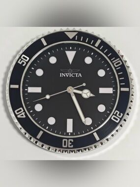 Invicta Pro Diver 12” Black Wall Clock